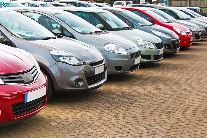 an array of used cars