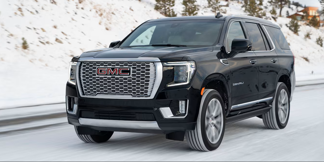 GMC Yukon Denali driving in winter