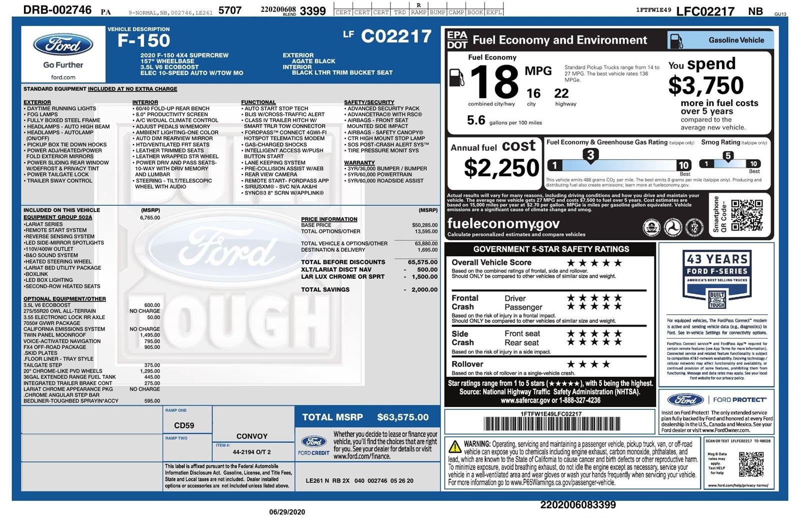 2020 Ford F-150 LARIAT
