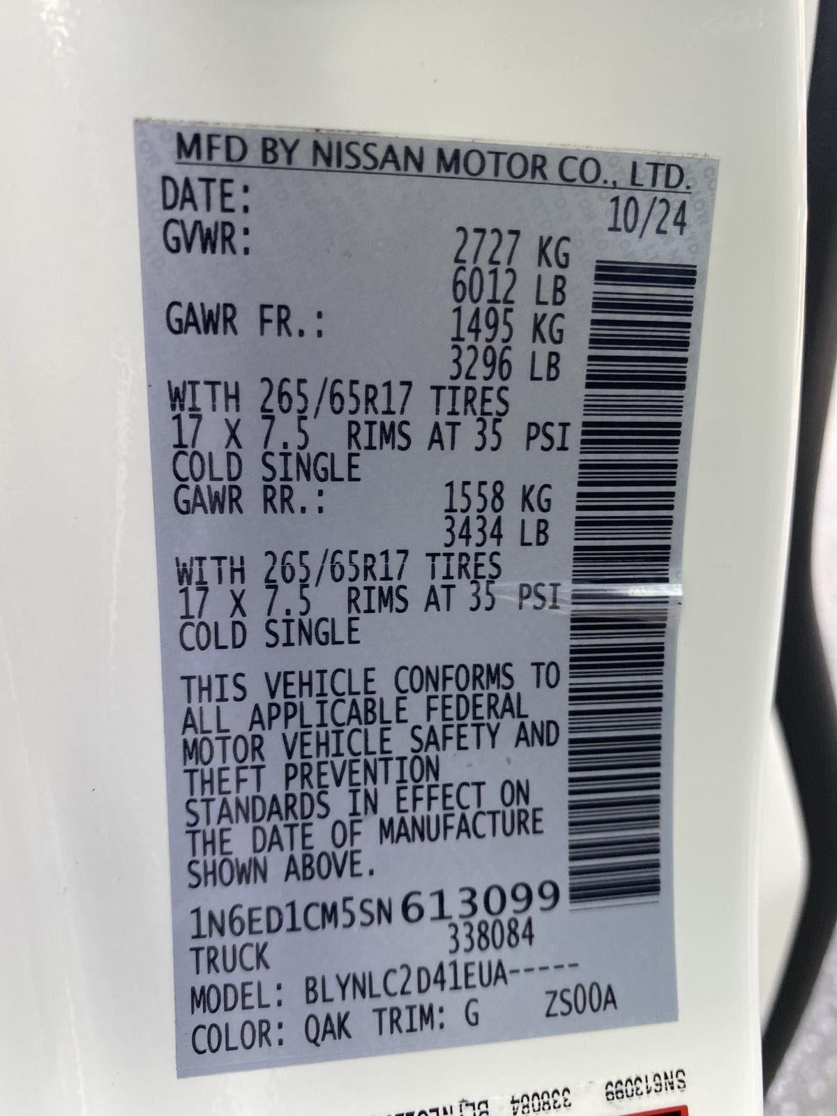 2025 Nissan Frontier King Cab SV 4x4
